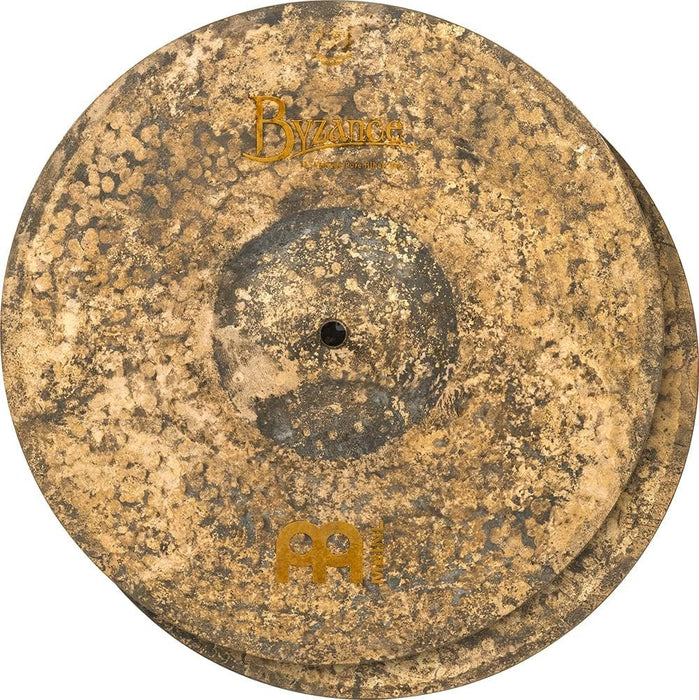 Meinl Cymbals Byzance 14" Dual Hihats, Pair — MADE IN TURKEY — Hand Hammered B20 Bronze, 2-YEAR WARRANTY, B14DUH