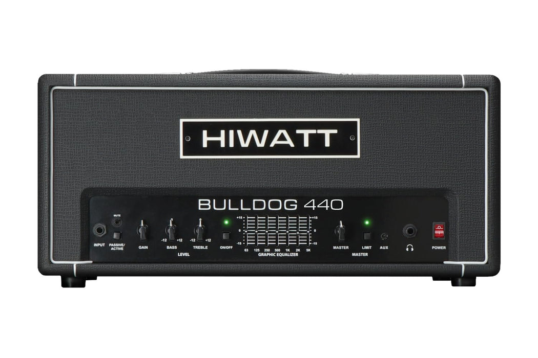 Hiwatt Bulldog 440 Bass Amplifier Head, 440W, Black