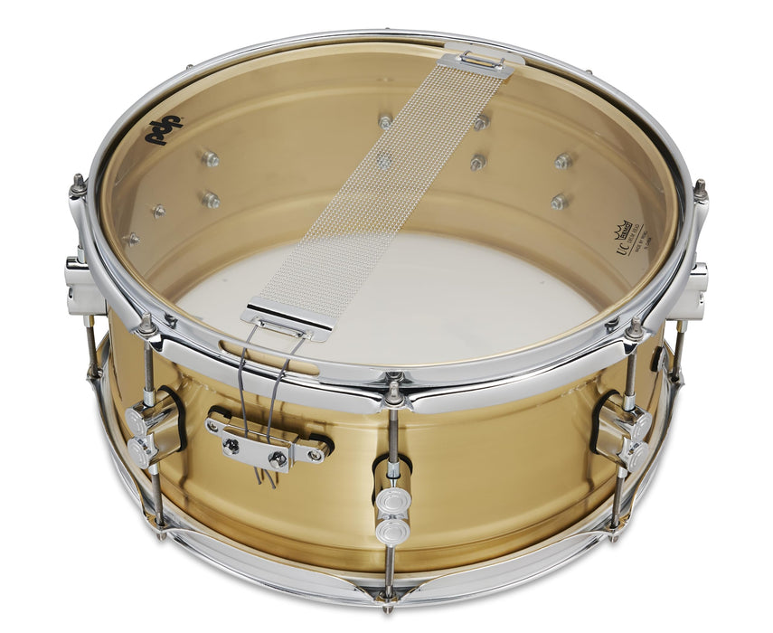 PDP By DW Concept Series 1.2mm Natural Satin Brushed Brass 6.5x14 Snare Drum (PDSN6514NBBC)