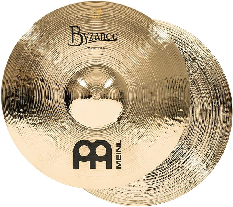 Meinl Cymbals Byzance 14" Dual Hihats, Pair — MADE IN TURKEY — Hand Hammered B20 Bronze, 2-YEAR WARRANTY, B14DUH