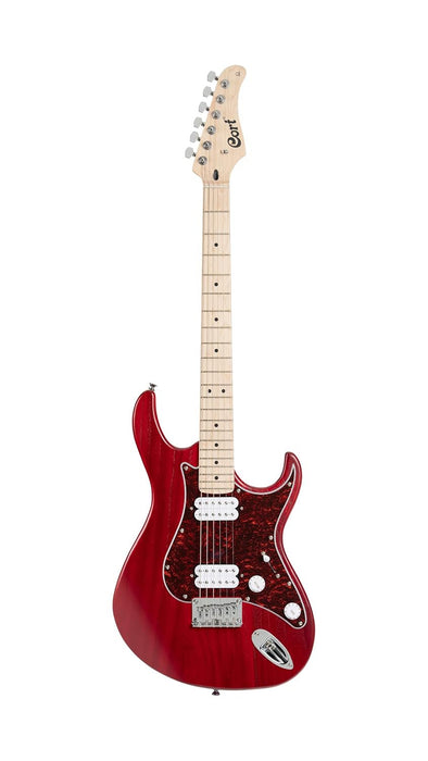 Cort G100 HH G Series Double Cutaway Electric Guitar, Open Pore Black Cherry
