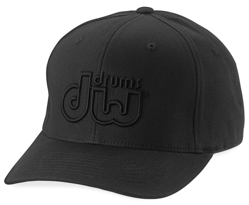 DW Performance Series Fitted Hat, Black on Black, S/M