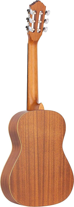 Ortega Guitars R122-1/2 Family Series 1/2 Body Size Nylon 6-String Guitar with Cedar Top, Mahogany/Satin Finish/Natural