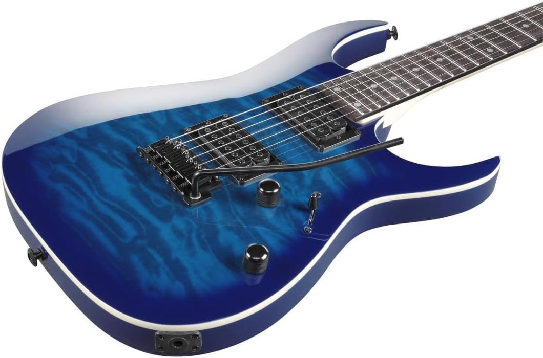 Ibanez GRGA 6 String Solid-Body Electric Guitar - Transparent Blue Burst (GRGA120QATBB)