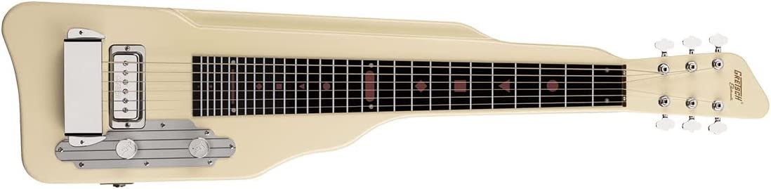 Gretsch G5700 Electromatic Lap Steel 6-String Electric Guitar with Plastic Fingerboard and Mahogany Body (Right-Handed, Vintage White)