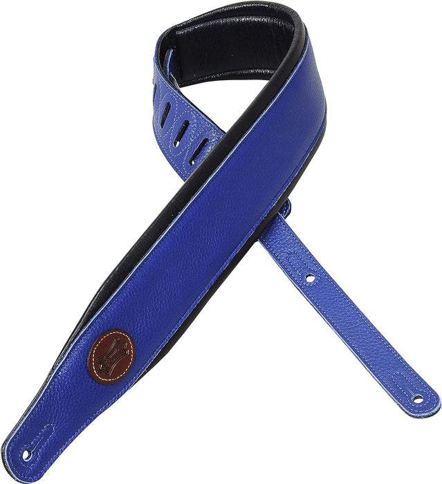 Levy's Garment Leather Guitar Strap - Blue (MSS2-BLU)