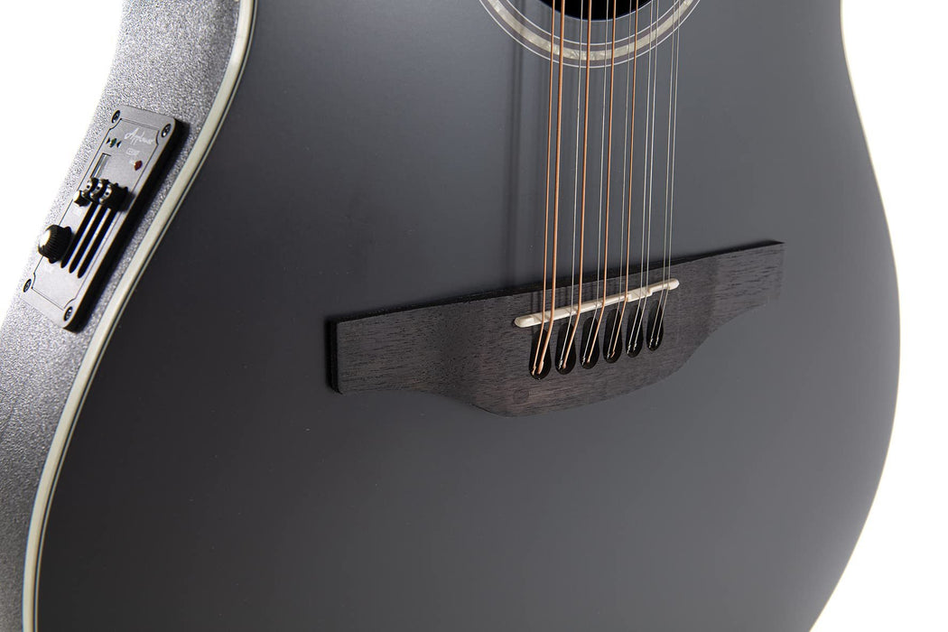 Applause Acoustic guitar, Right, AB2412-5S Black Satin 12 String, AB2412-5S NEU (AB24CS-4S)