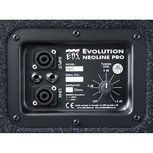 EBS NeoLine 2x10" Bass Speaker Cabinet - 8-Ohm, 500W RMS, Neodymium Speakers with Tweeter, Lightweight 37.5 lbs, Dual Speakon, Steel Grill, 5-Year Warranty