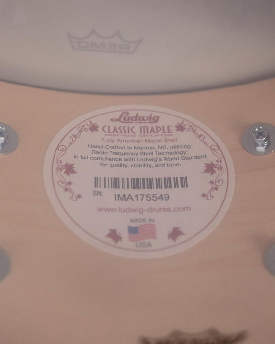 Ludwig Classic Maple Snare Drum - 5 inches x 14 inches, Lemon Oyster