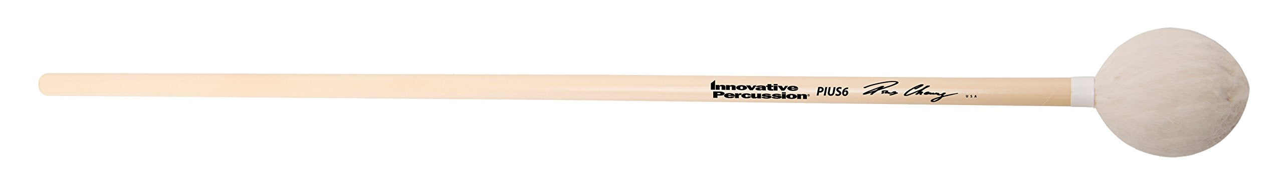 Innovative Percussion PIUS6 Pius Cheung Series Very Hard Marimba Mallets - White Yarn - Rattan
