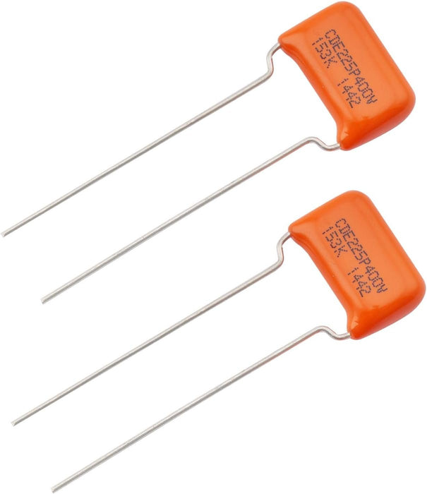 CDE Sprague Orange Drop Capacitors, Tone Caps, Polyester Film .015uF 225P 153K 400V for Guitar or Bass (Set of 2)