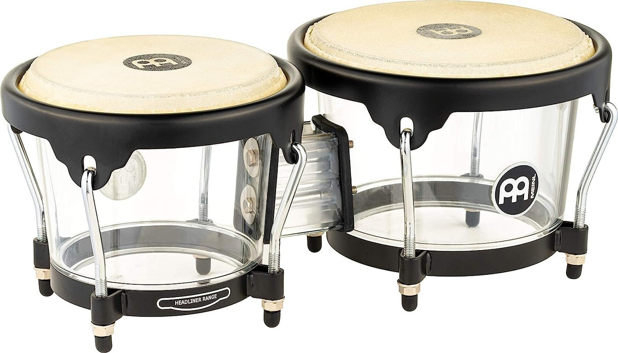 Meinl Percussion Bongos with Rubberwood Stave Shells — NOT Made in China — Natural Buffalo Skin Heads, 2-Year Warranty, (HB100NT)