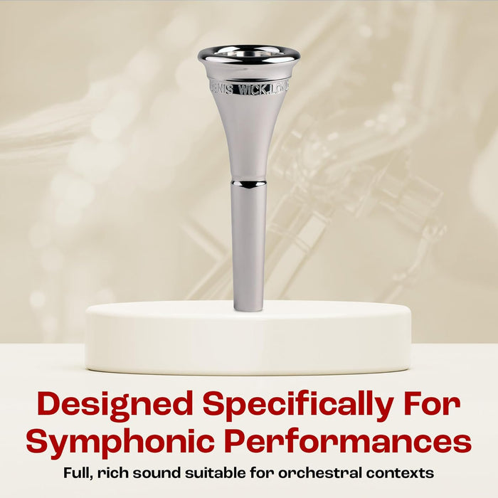 Denis Wick French Horn Narrow Rim Classic Mouthpiece Silver Plated 7N | Cup 17mm | Rim 3.85mm
