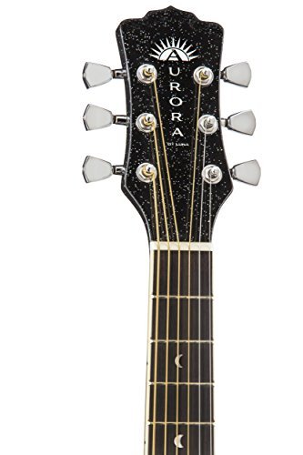 Luna Aurora Borealis 3/4 Acoustic Guitar - Black Pearl (AR BOR BLK)