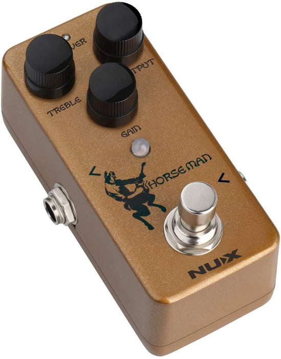 NUX Horseman Overdrive Guitar Effect Pedal with Gold and Silver modes