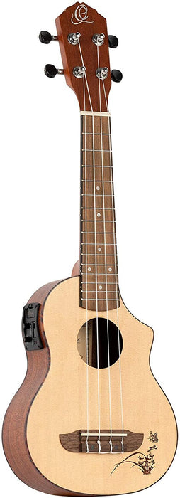 Ortega Guitars 6 String Bonfire Series Guitarlele, Right-Handed, Acoustic, (RGL5)