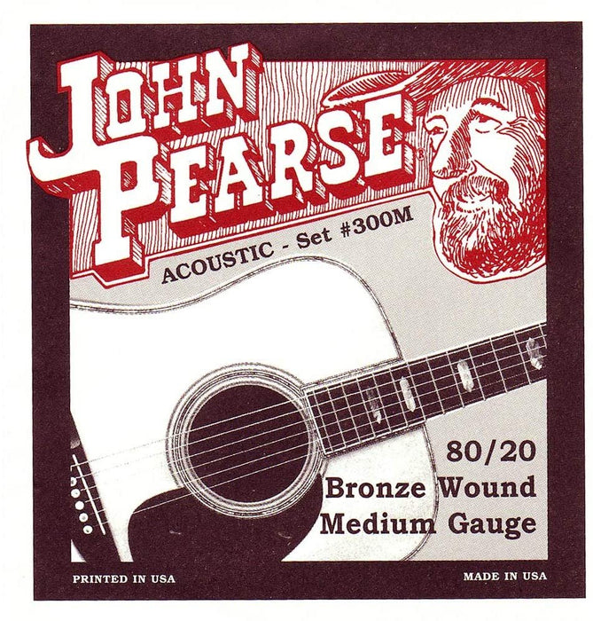 John Pearse 300M 80/20 Bronze Acoustic Guitar Strings (Standard)