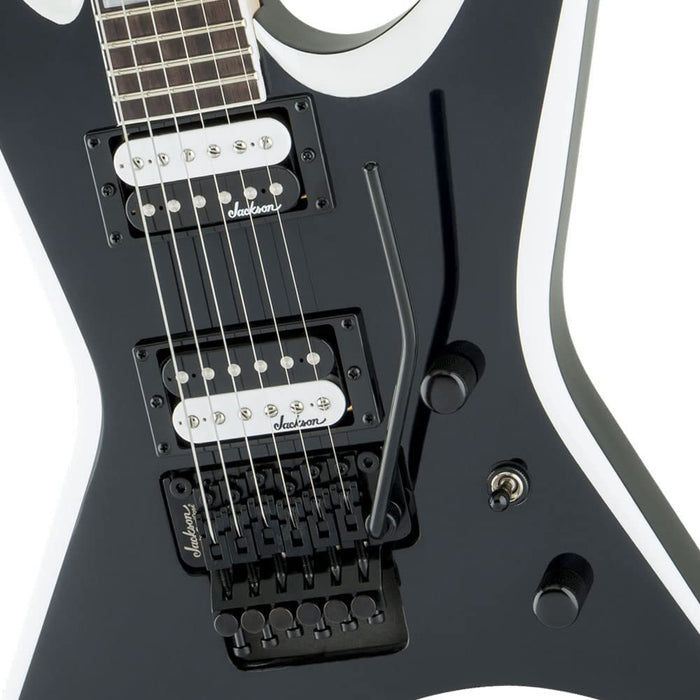 Jackson JS Series Warrior JS32, Amaranth Fingerboard, Black with White Bevels Electric Guitar