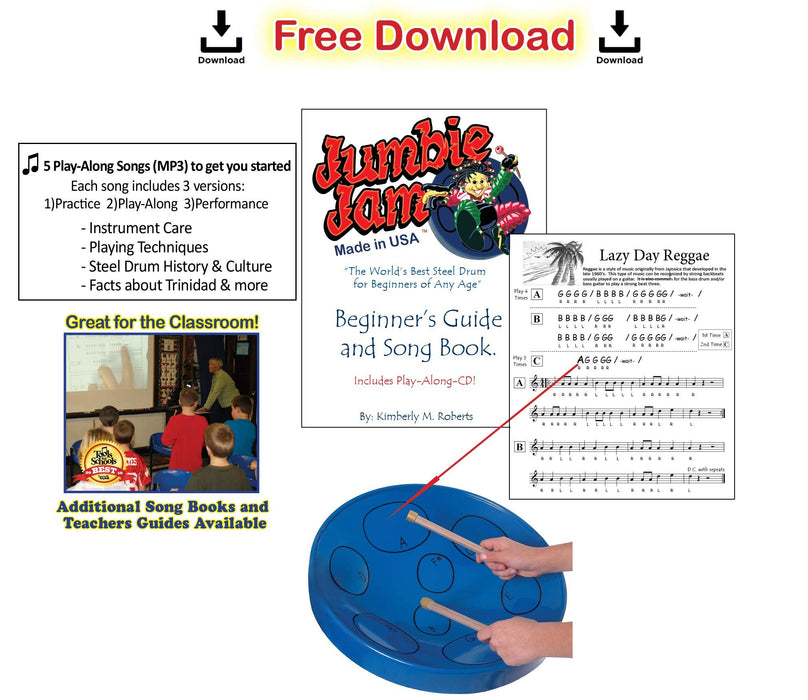 Panyard Jumbie Jam Steel Drum (W1058) Blue