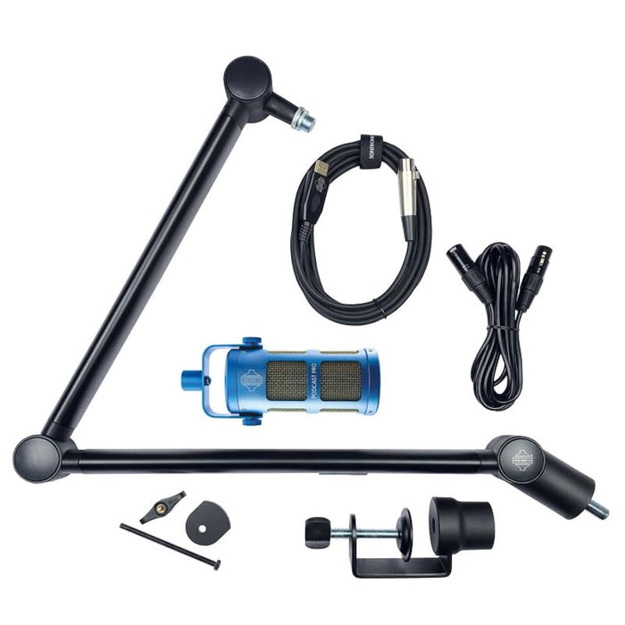 Sontronics Voicecasting Pack - Podcast/Streaming/Broadcast Microphone Set, Blue