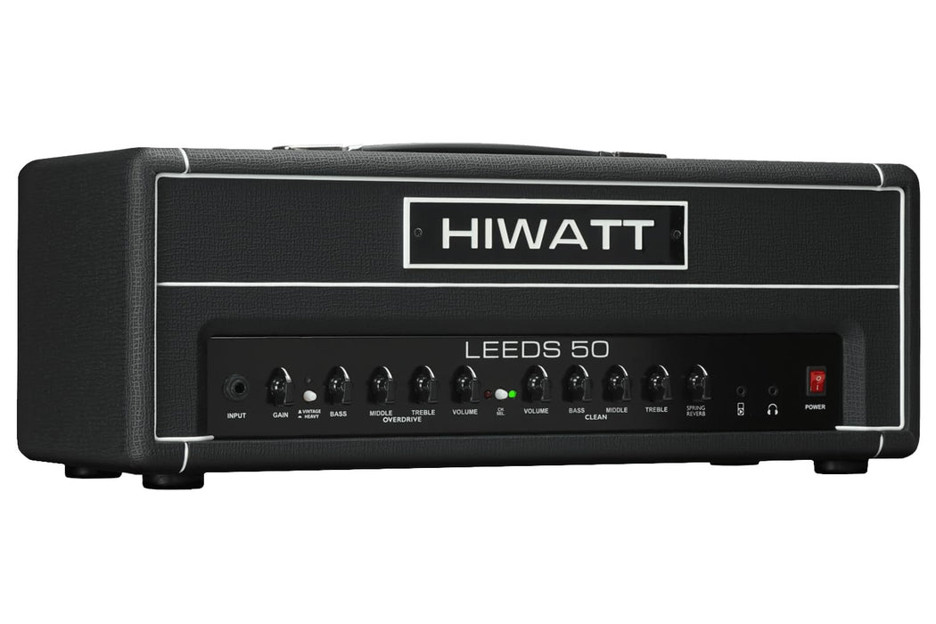 Hiwatt Leeds 50R Head, 50W 2-Channel Guitar Amplifier Head with Spring Reverb