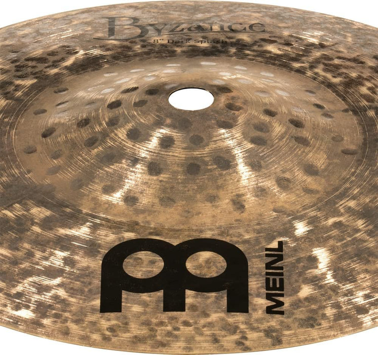 Meinl Cymbals Byzance 8" Dark Splash — MADE IN TURKEY — Hand Hammered B20 Bronze, 2-YEAR WARRANTY, B8DAS