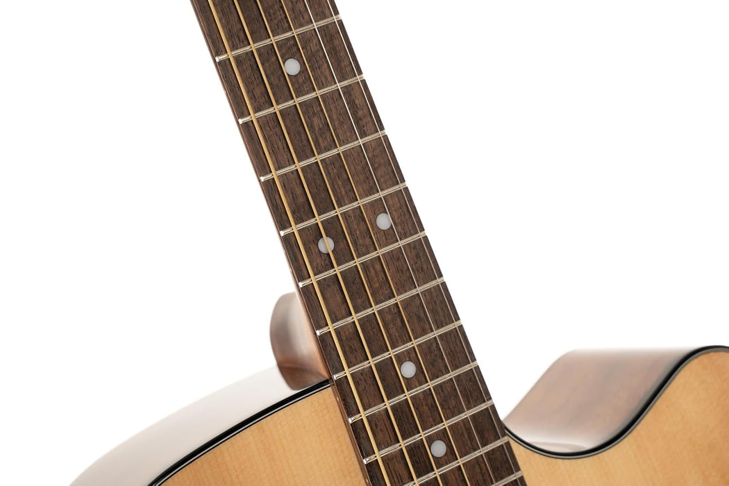 Cort EARTH60CENAT Earth 60 Dreadnought Solid Top Acoustic Electric Guitar, Natural Gloss