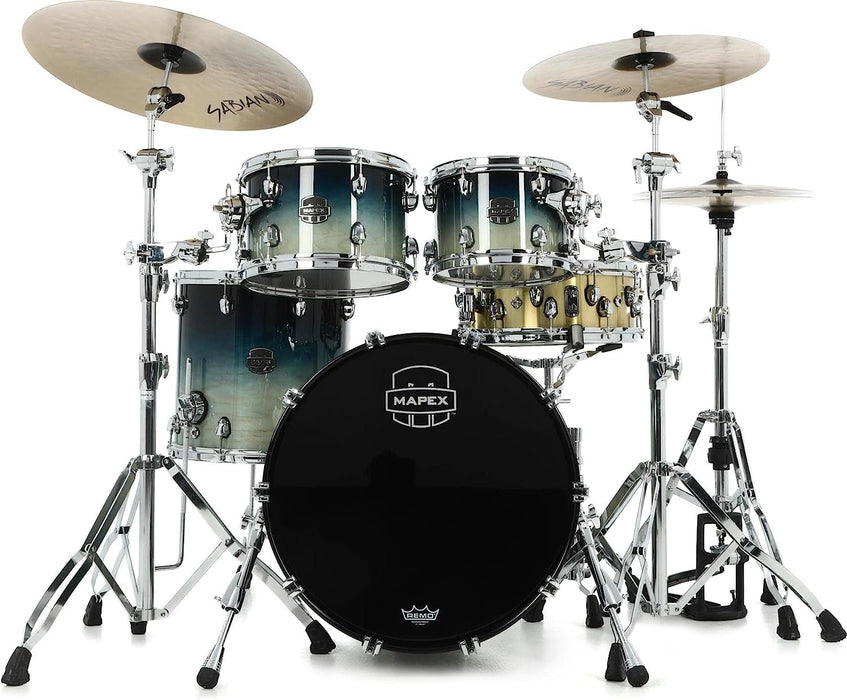 Mapex Saturn 4-piece Fusion Shell Pack - Teal Blue Fade