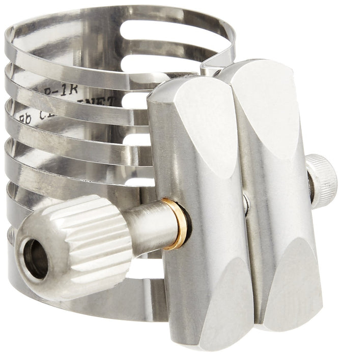 Rovner Products - Ligature & Plastic Cap for Bb Clarinet - Platinum Ligature for Hard Rubber Mouthpiece (P-1R)