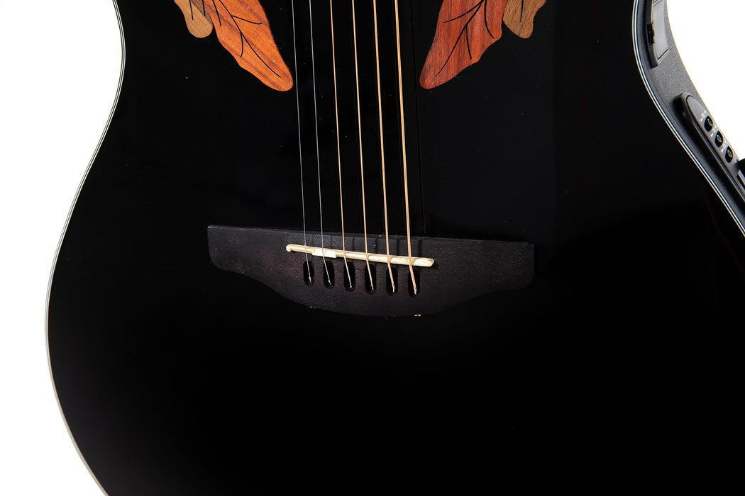 Ovation CE44L-5 Celebrity Elite Mid Depth Black linkshandige elektrisch-akoestische westerngitaar (OV533.129)