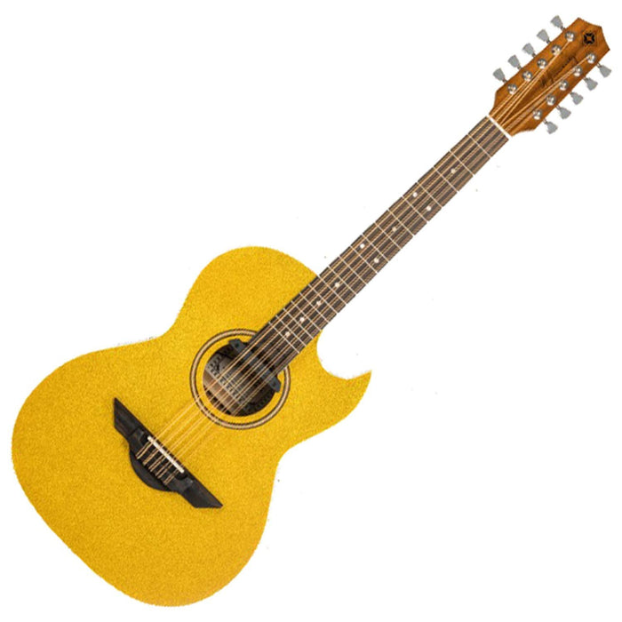 H. Jimenez 10-String Acoustic-Electric Bajo Quinto - Gold Sparkle (LBQ1EGT)