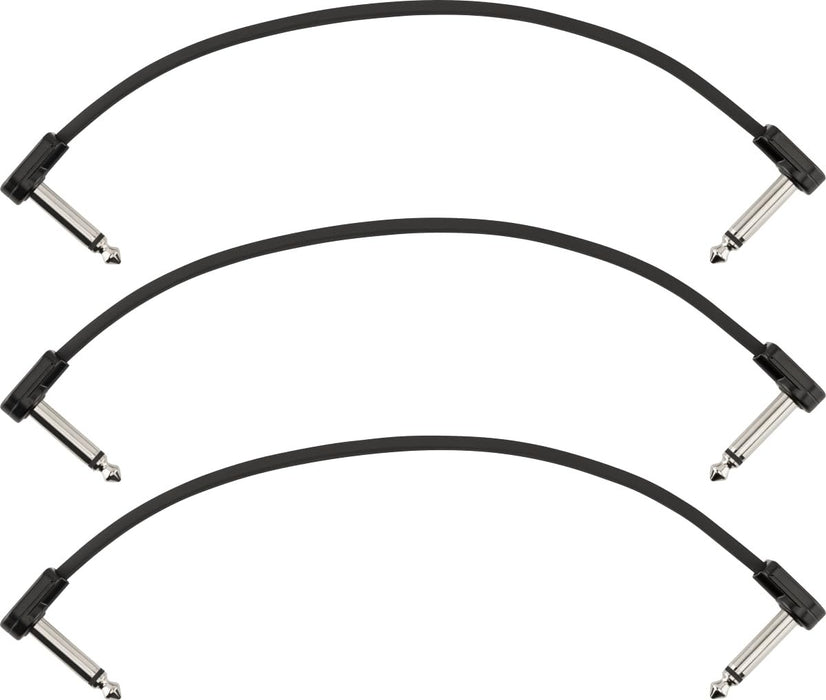 Fender Blockchain 8" Cable, Guitar Cable, Guitar Accessories, 3-Pack, Angle/Angle
