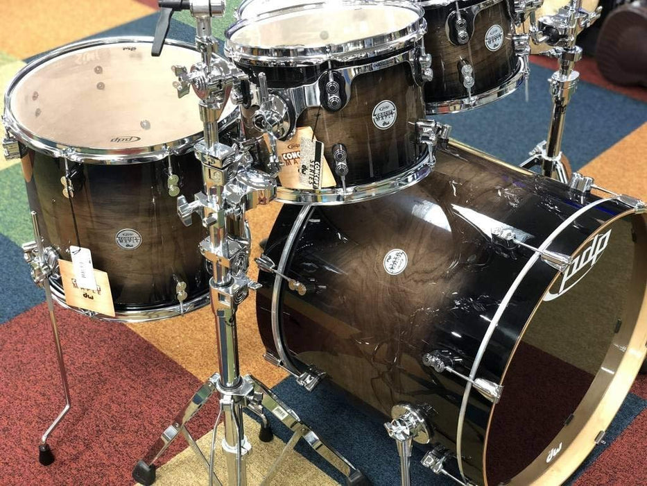 Pacific by DW 5-Piece Concept Maple Exotic Shell Pack (Charcoal Burst over Walnut) (PDCMX2215WC)