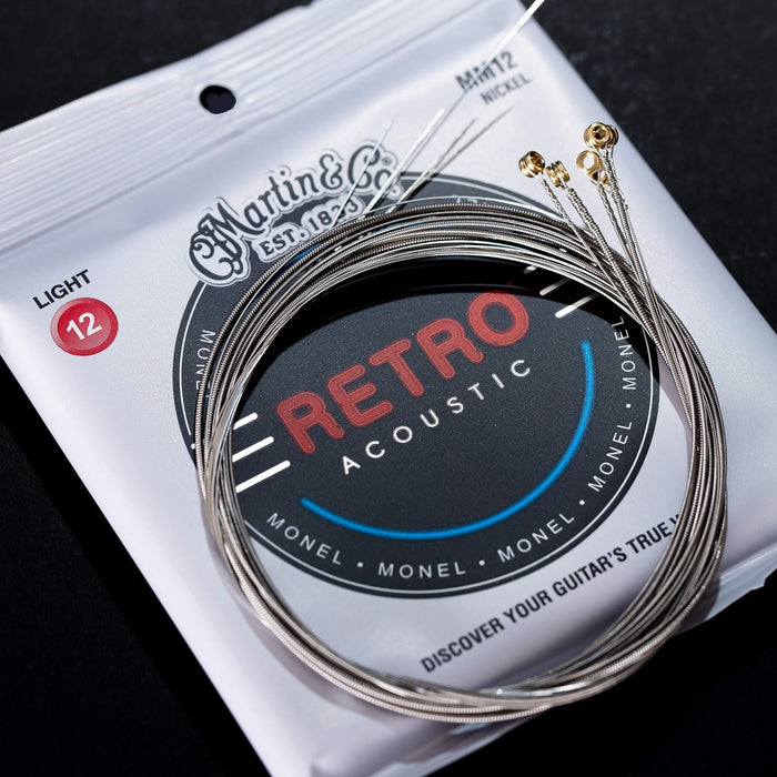 Martin Retro Acoustic Guitar Strings, Custom-Light-Gauge Monel, Nickel (MM11)