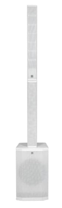 HK Audio HK-POLAR-MKII-12-WHT 2000 watt 12in Powered Column PA MK II with 4 Ch Mixer 24-bit DSP EQ Bluetooth 5 TWS in White