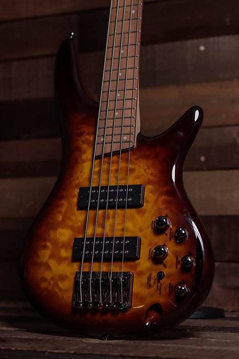 Ibanez SR405EQM Quilted Maple 5-String Electric Bass Guitar Dragon Eye Burst