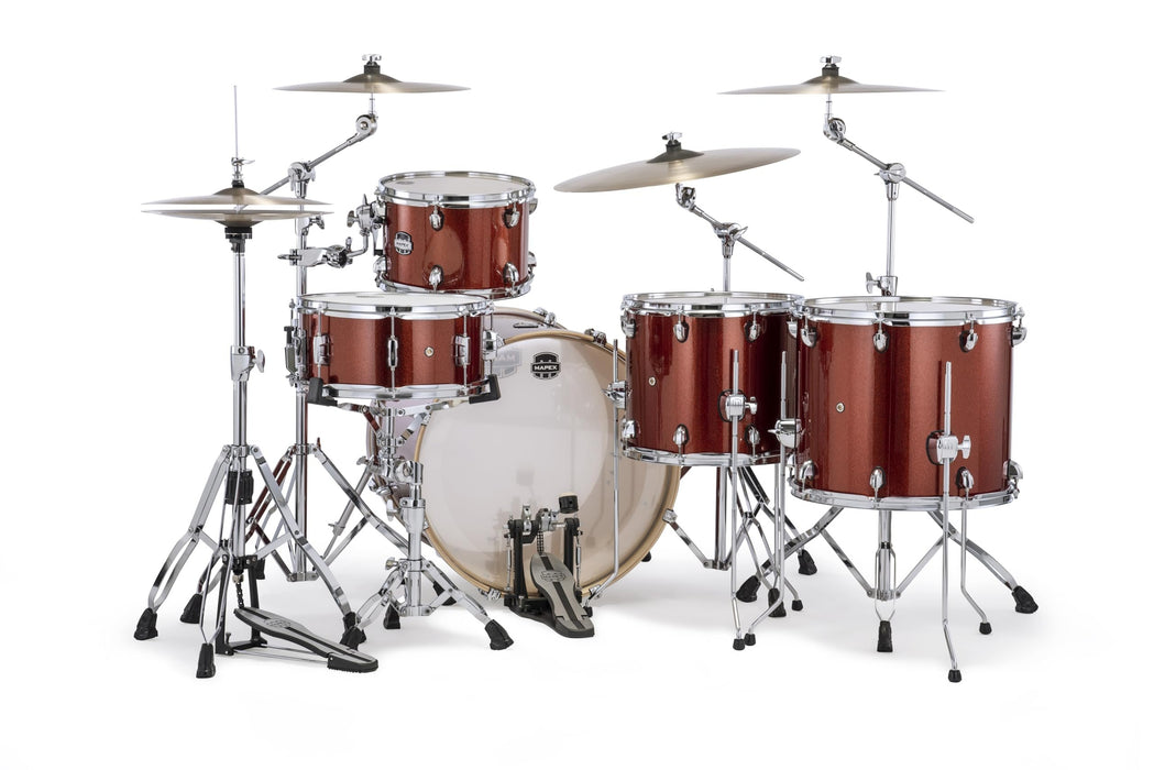 Mapex Mars 5-Piece Crossover Shell Pack w/ 22" Bass Drum - Blood Orange Sparkle (MA528SFOR)