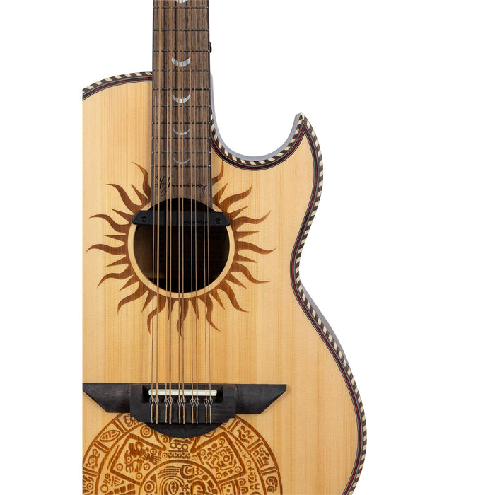 H. Jimenez Laser Designed Cutaway Acoustic-Electric Bajo Quinto w/Case - Satin Natural (LBQ1GXE-MC)