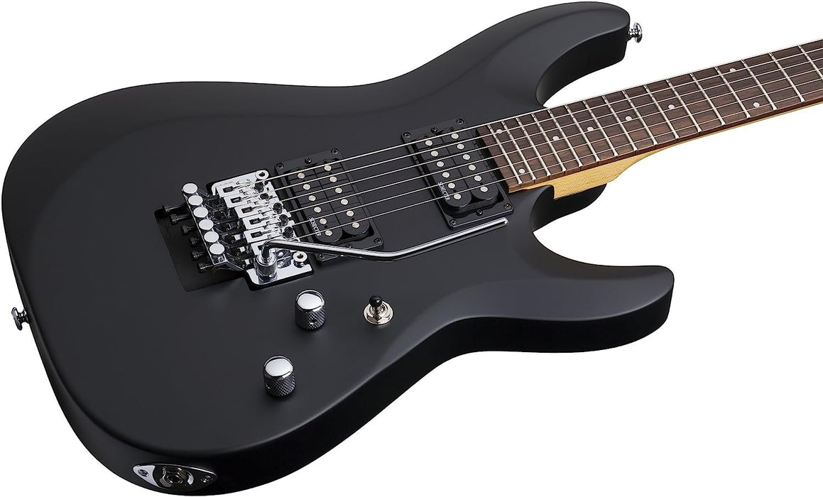 Schecter C-6 FR Deluxe Satin Black Solid-Body Electric Guitar - Satin Black (434)