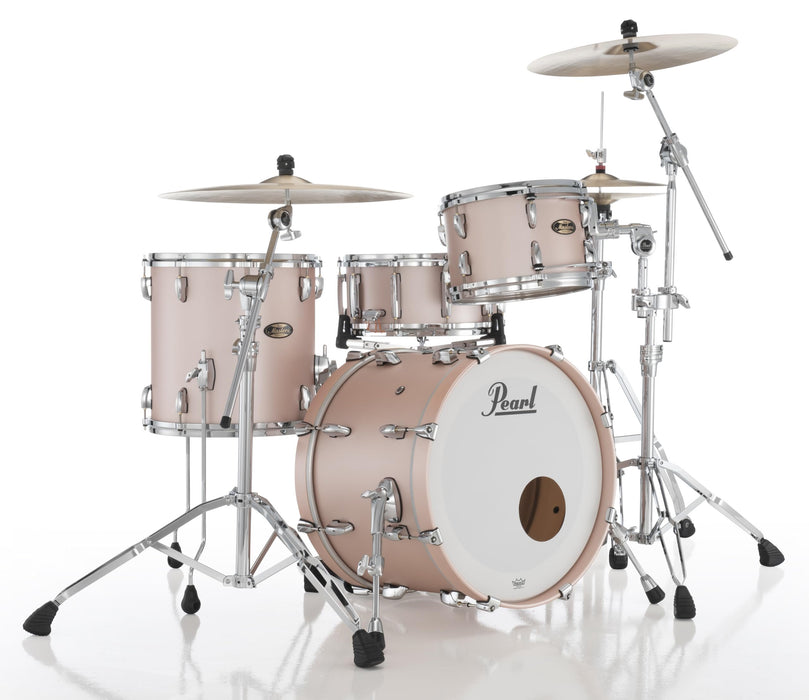 Pearl Masters Maple Gum 3-Piece Drum Kit 20/14/12 - Satin Rose Gold Professional Shell Pack