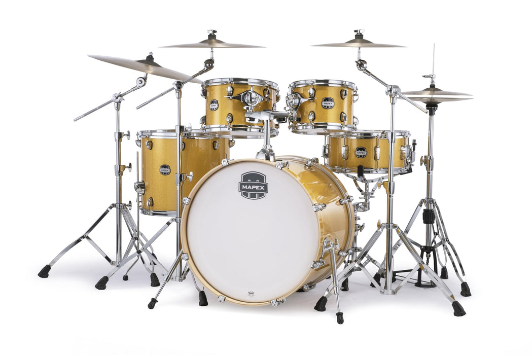 Mapex Mars 5-Piece Rock Shell Pack w/ 22" Bass Drum - Sunflower Sparkle (MA529SFYD)