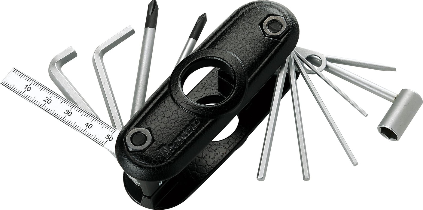 Ibanez MTZ11-BBK Guitar Multi-Tool - 11-in-1 Compact Setup Tool Kit, Red