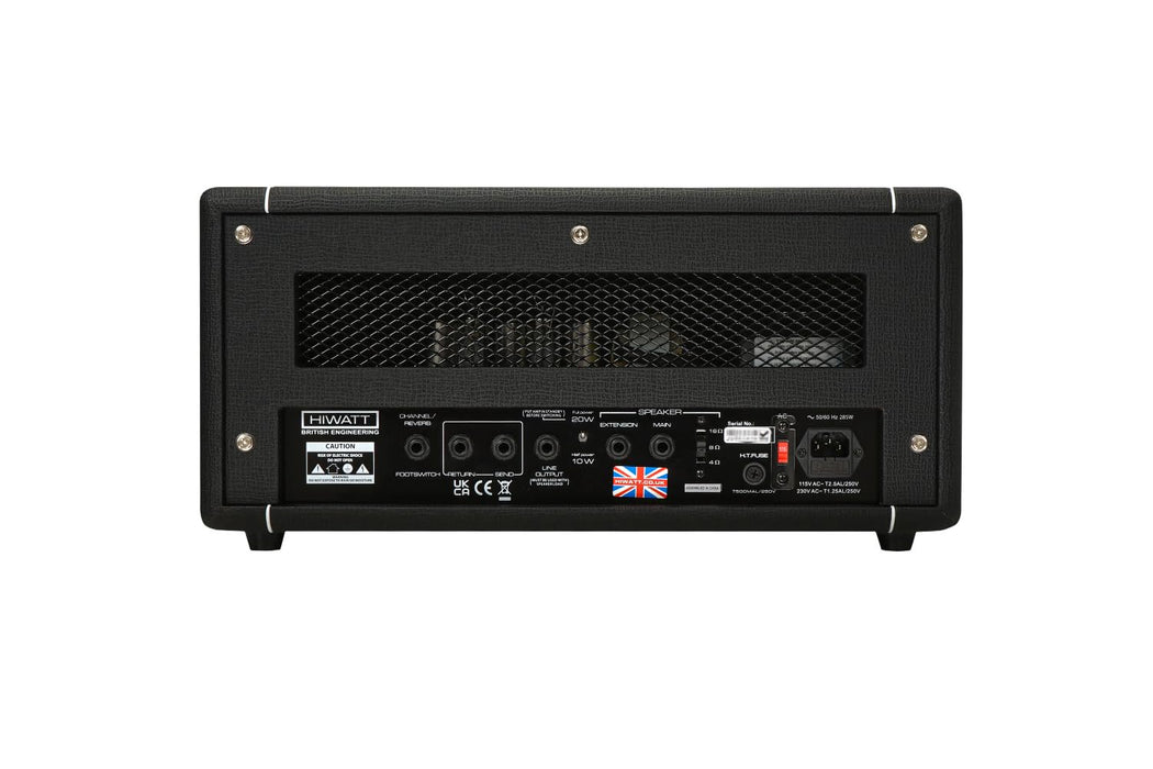 Hiwatt TB20/10 2-Channel Electric Guitar Amplifier Head with Spring Reverb, 20 Watts, TB2010H