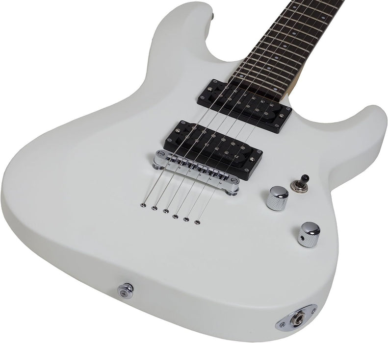 Schecter C-6 Deluxe Solid-Body Electric Guitar - Satin White (432)