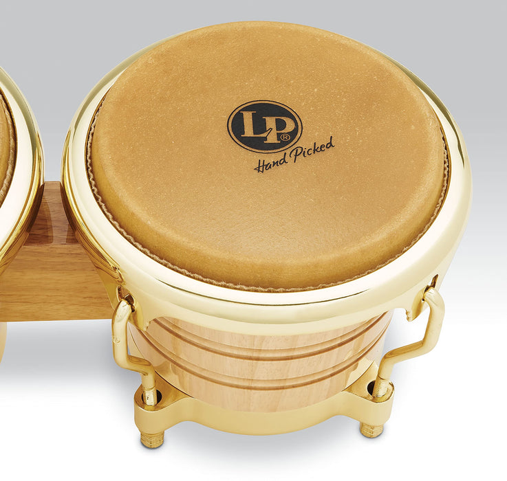 Latin Percussion LP201AX-2AW Bongo Drum, Natural/Gold