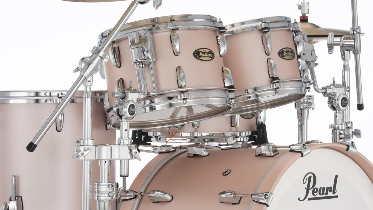 Pearl Masters Maple Gum 4-Piece Shell Pack - 22/16/12/10 with R2 Air Tom System - Satin Rose Gold