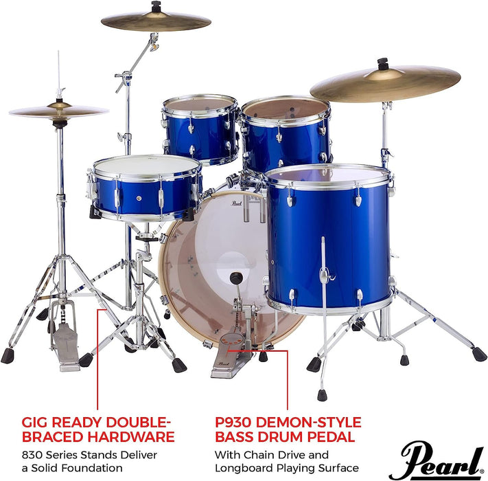 Pearl Export 5-Piece Drum Set - High Voltage Blue (EXX725S/C717)