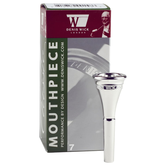 Denis Wick French Horn Narrow Rim Classic Mouthpiece Silver Plated 7N | Cup 17mm | Rim 3.85mm
