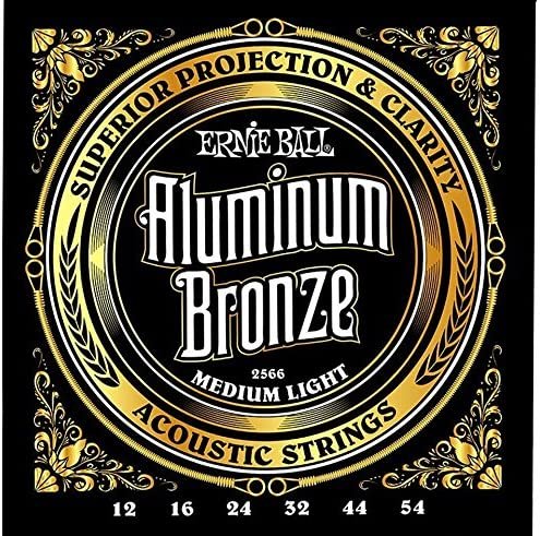 Ernie Ball Aluminum Bronze Medium-Light Acoustic Guitar Strings - 2 Pack (P02566)