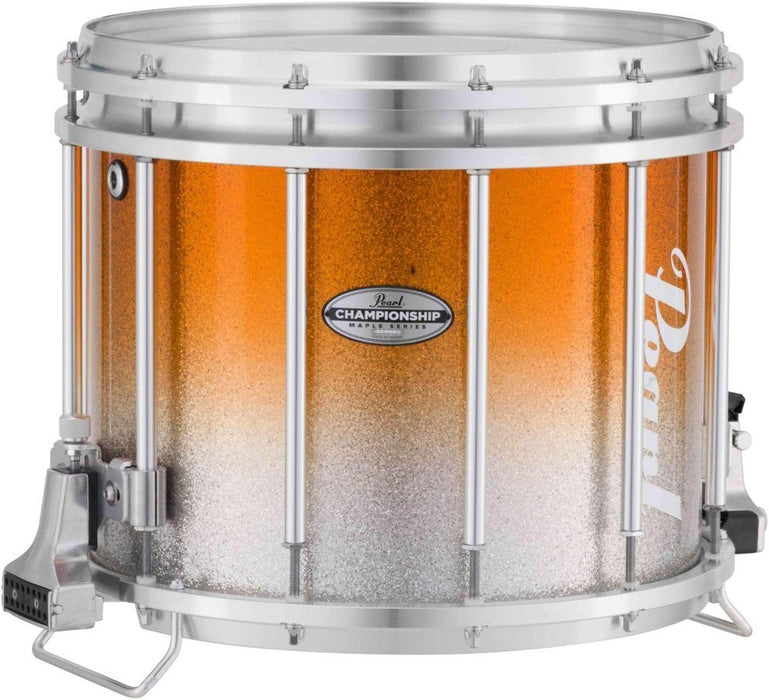 Pearl Championship Maple Varsity FFX Marching Snare Drum Fade Top Finish 14 x 12 in. Orange Silver #980